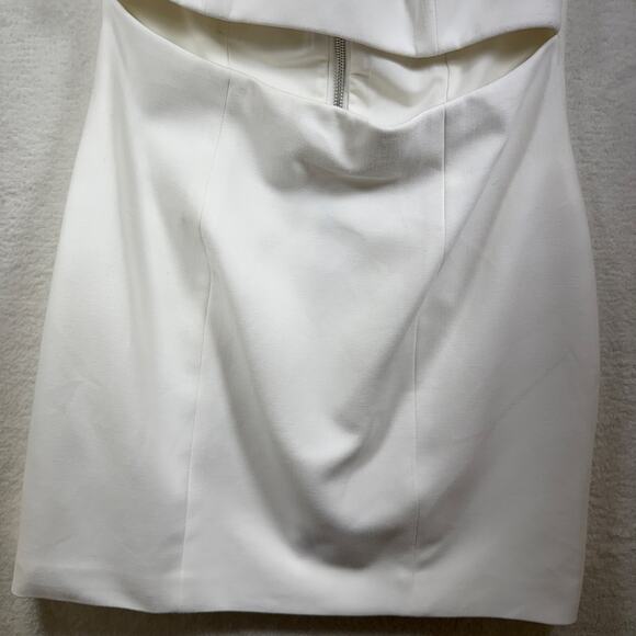 Israella Kobla Cream Langa Cut Out Strapless Mini Dress Sz 8 Spring Summer Party - Picture 6 of 11